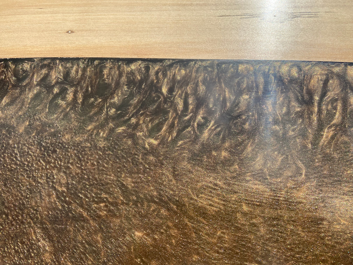 Black Heart Sassafras Resin River Dining Table
