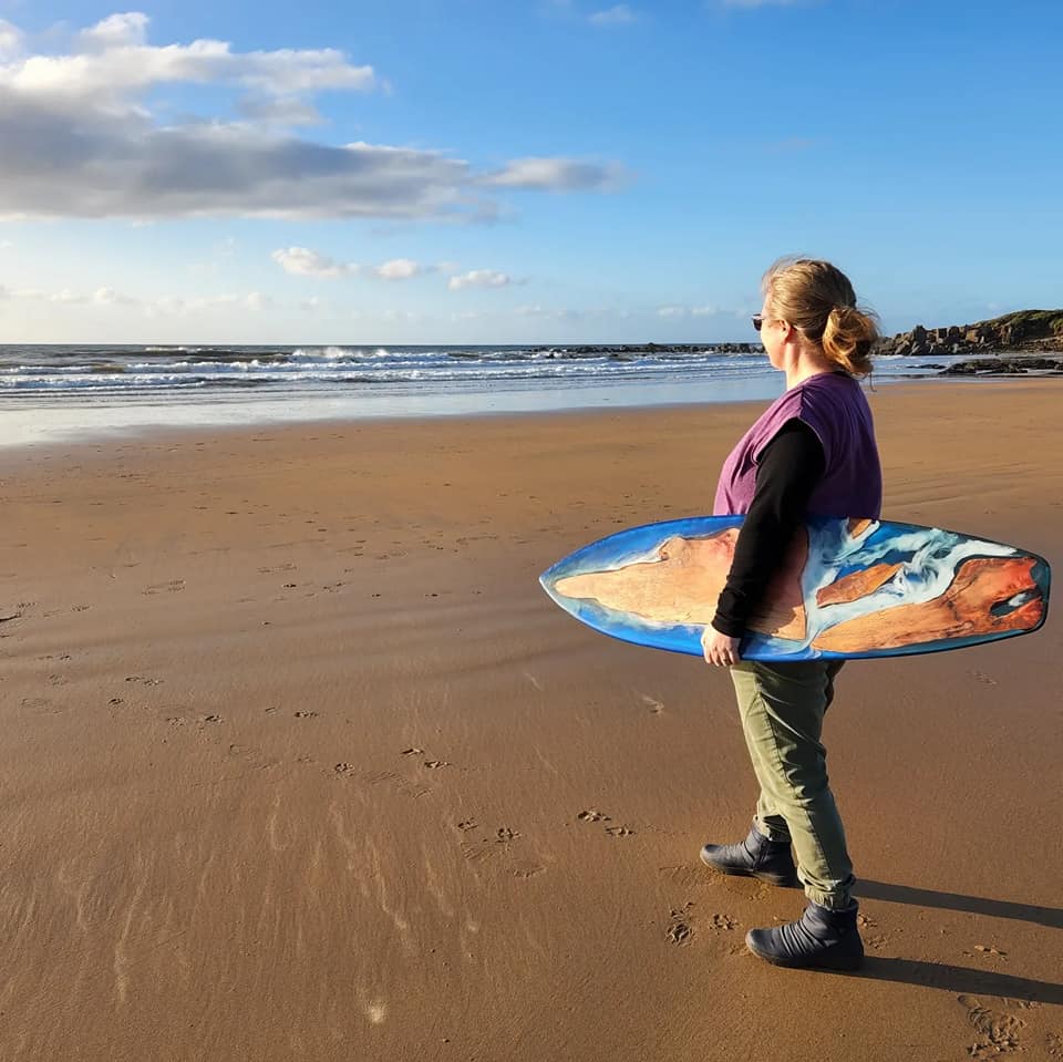 Myrtle and Resin Decorative Surf Board