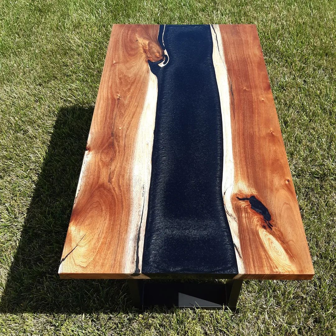 Blackwood with Black Resin Coffee Table